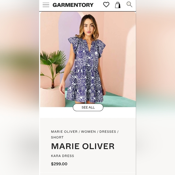 Marie Oliver Kara dress In Iris Coin Print Size 1 Small Excellent - Picture 4 of 8